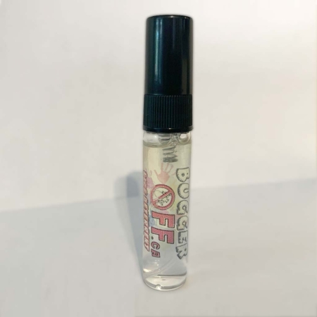 Product photo: 5mL refill spray bottle of Bugger Off Lice Deterrent for scrunchies