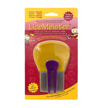 Product photo: LiceMeister head lice and nit removal comb